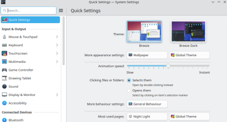 The KDE Plasma System Settings window