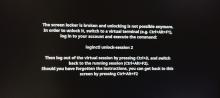 Screen Locker error